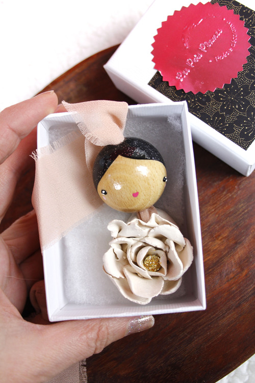 (image pour) Petite Fleur Céramique Rose